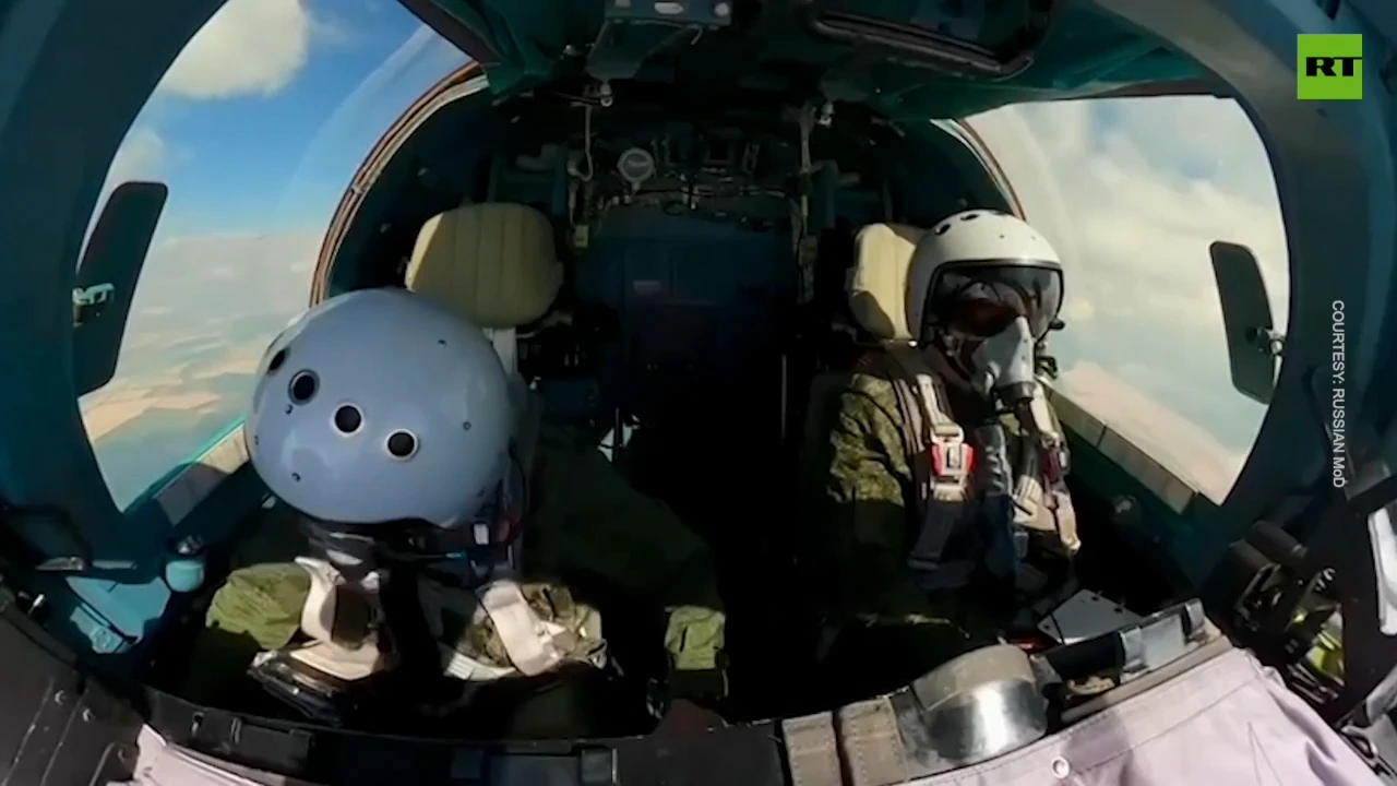 Russian fighter-bomber Su-34 on combat duty