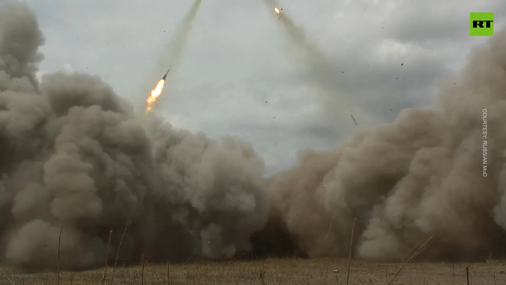 Russia's Uragan multiple launch rocket system on duty in Ukraine conflict