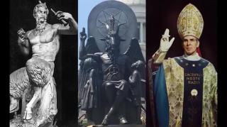 Catholic Church, Baphomet Statue, Pedophilia, Greek god Pan, and Peter Pan