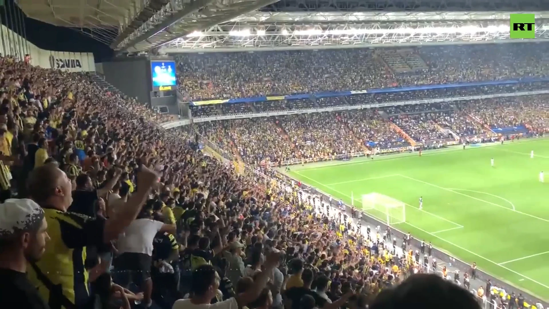 Turkish football fans chant ‘VLADIMIR PUTIN’ at Ukrainian rivals