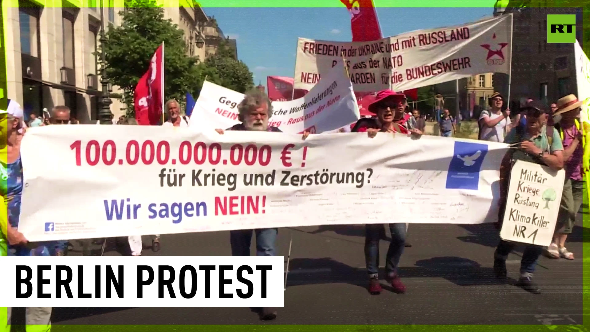 Arms-supplies protest in Berlin