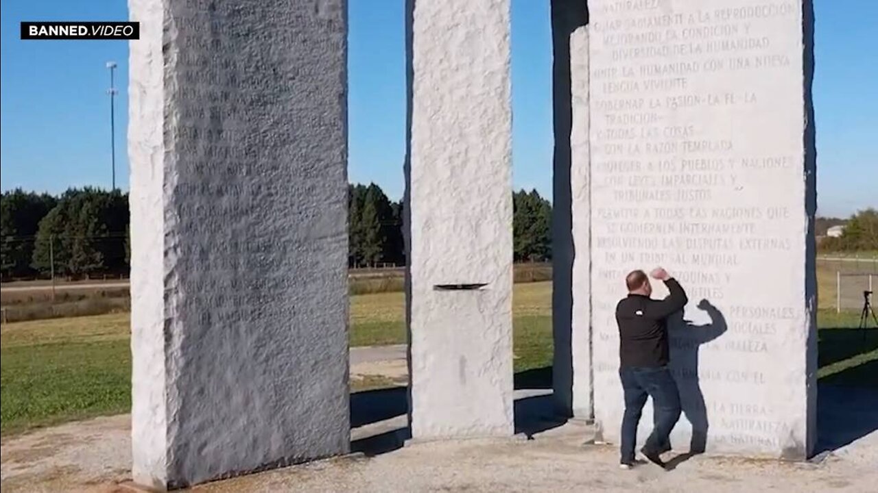 Alex Jones Helps To Level Georgia Guidestones