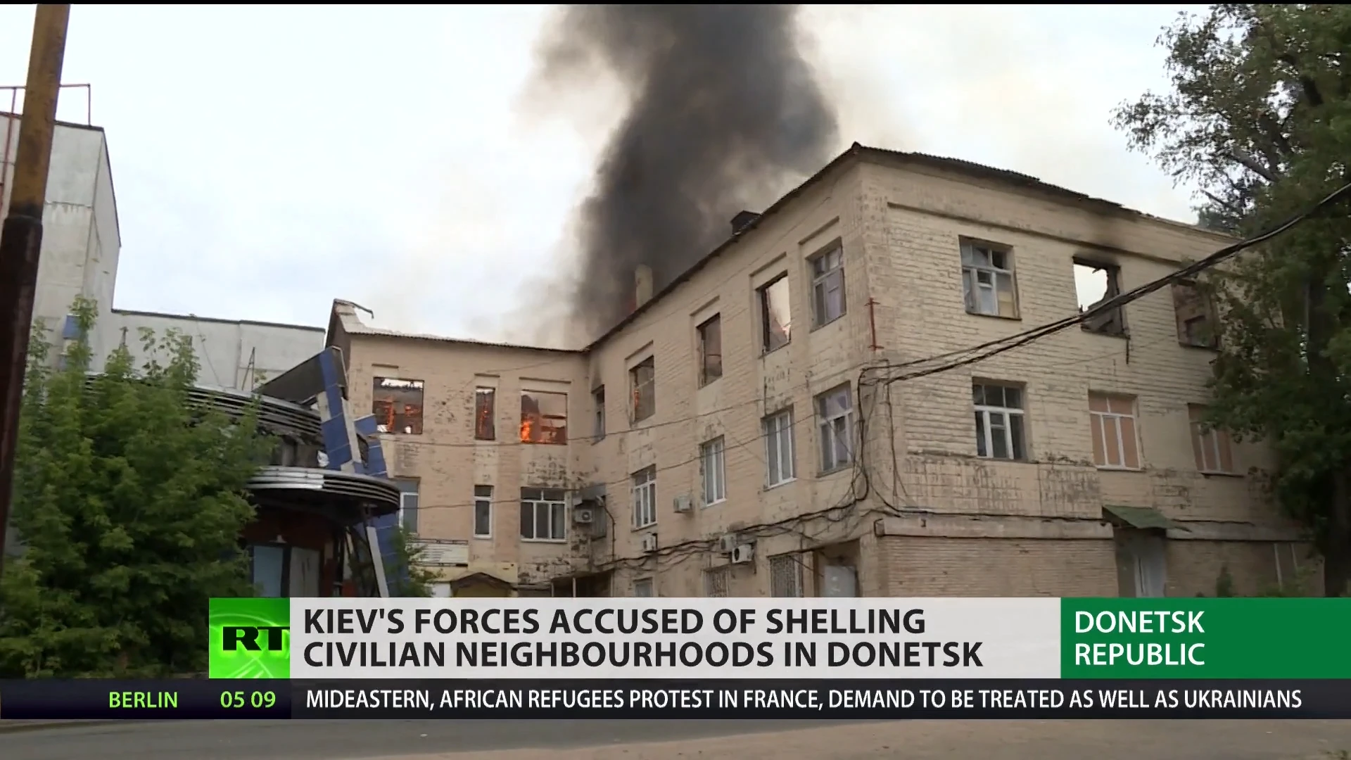 Latest Donetsk neighborhood shelling leaves at least 3 injured