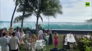 Wedding washed away by storm