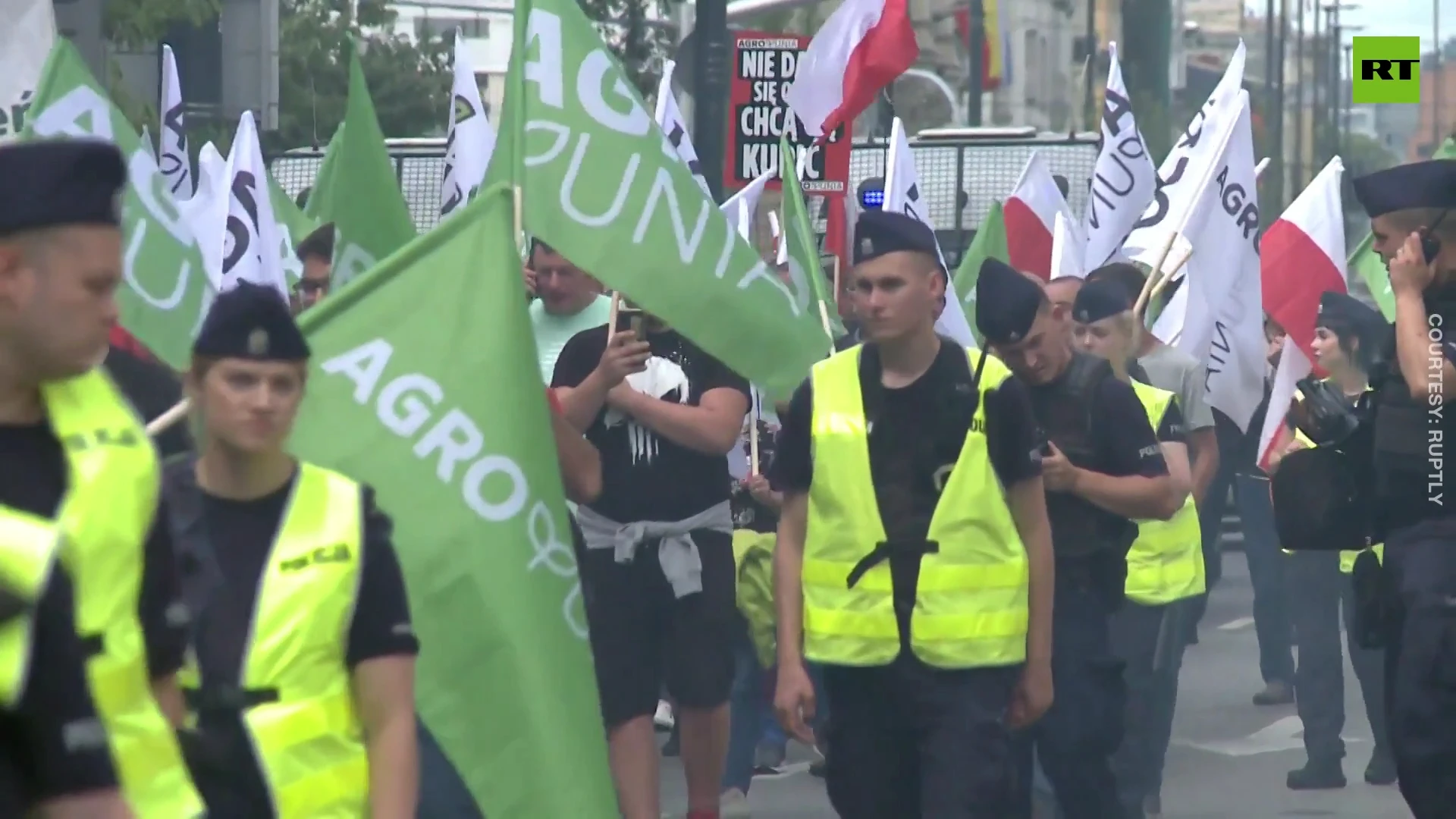 Polish farmers march against increase in production costs