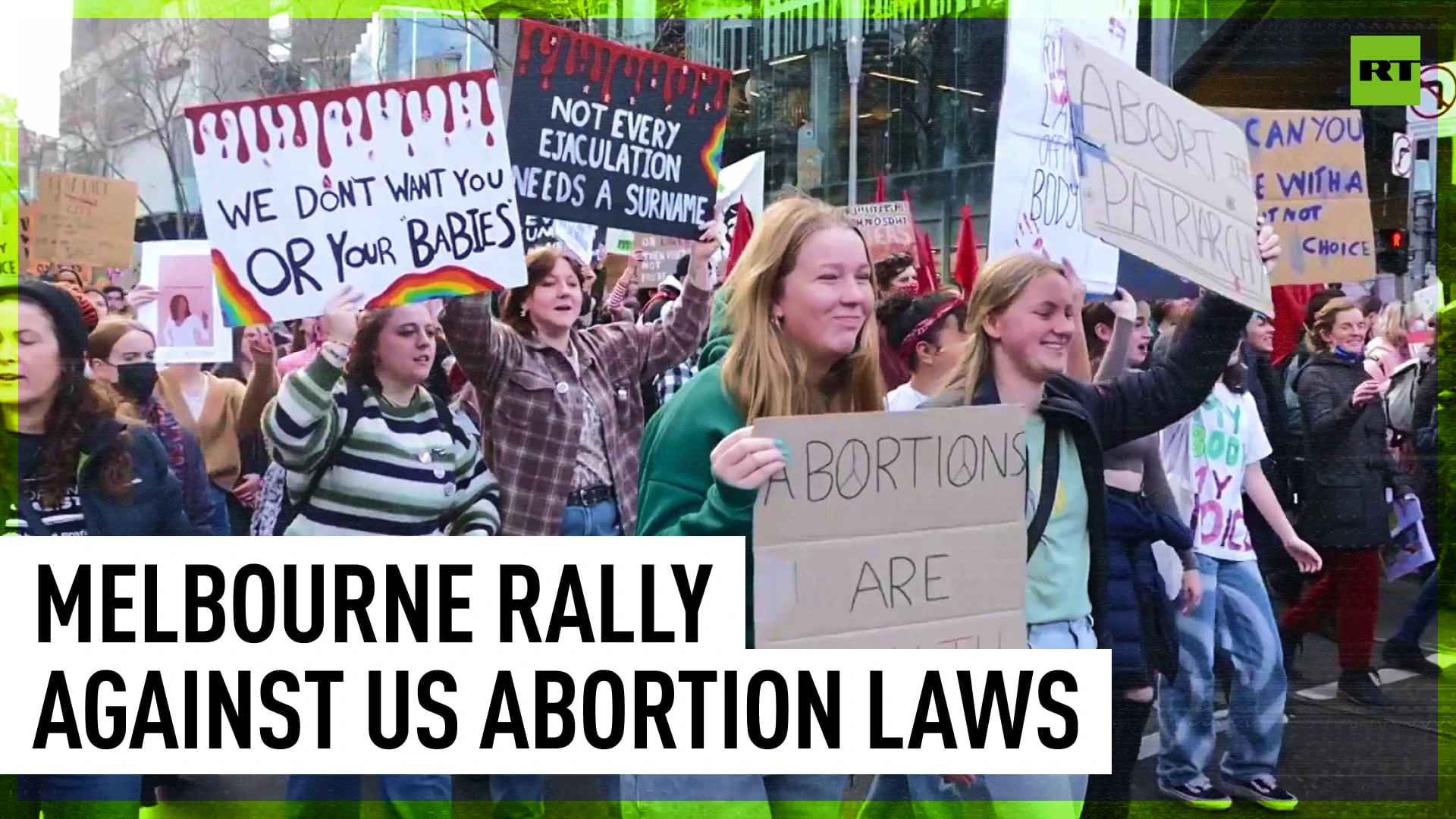 Massive rally in Melbourne against US abortion laws