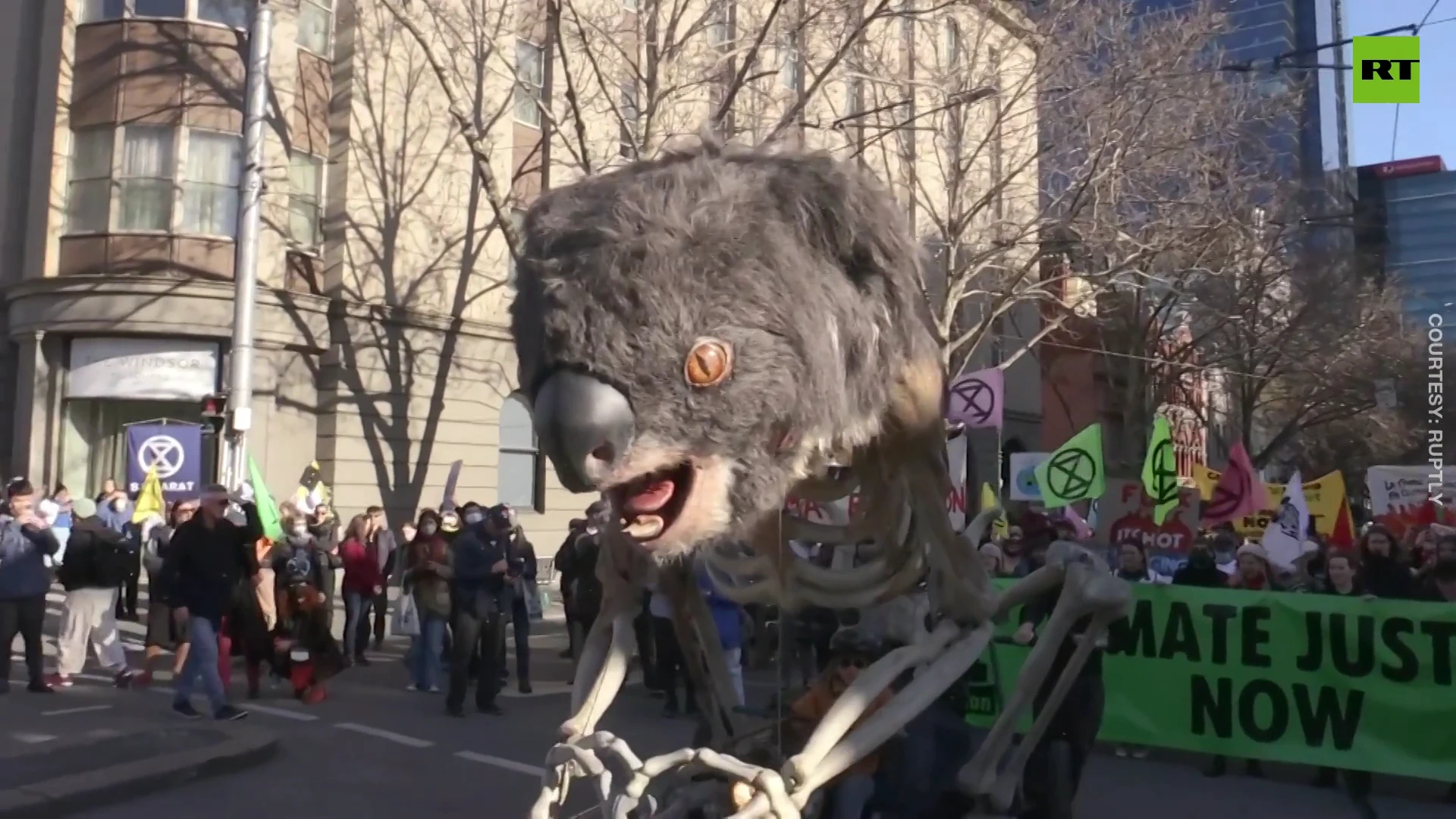 Hundreds of climate activists rally in Melbourne