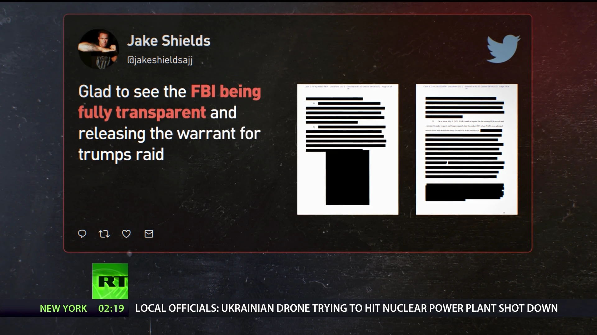 So much for transparency | FBI issues heavily redacted warrant for Trump