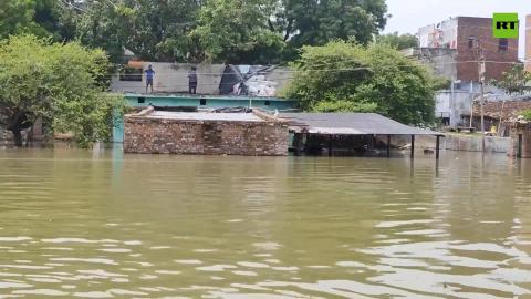 Indian city Prayagraj under floodwaters