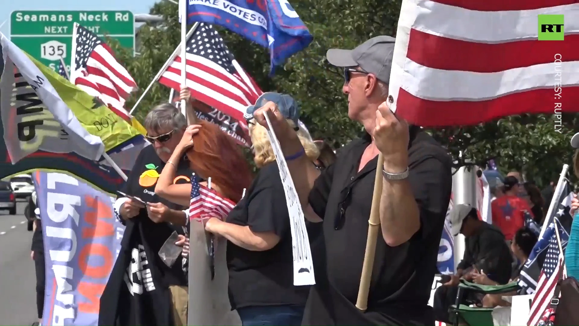 ‘The real insurrection is coming’: Trump supporters rally after FBI raid