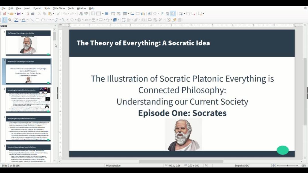 The Theory of Everything: A Socratic Idea Episode 1: Socrates With Sound