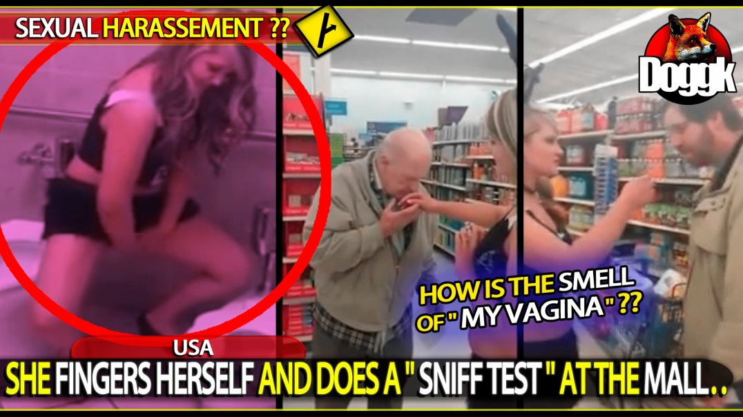 SHE FINGERS HERSELF AND THEN DOES THE " SNIFF TEST ".. (USA)