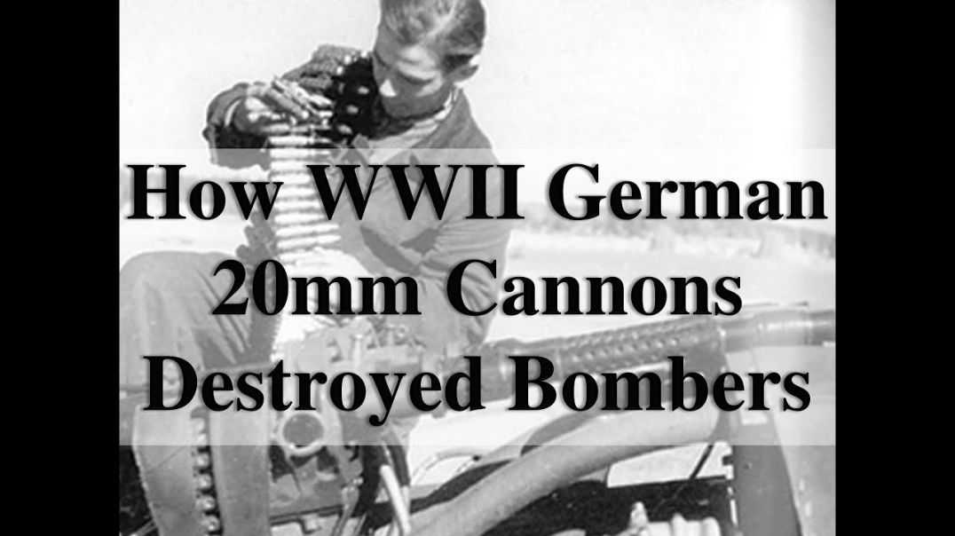 The devastating effects the WWII German 20mm autocannons had on US bombers, including Combat Footage