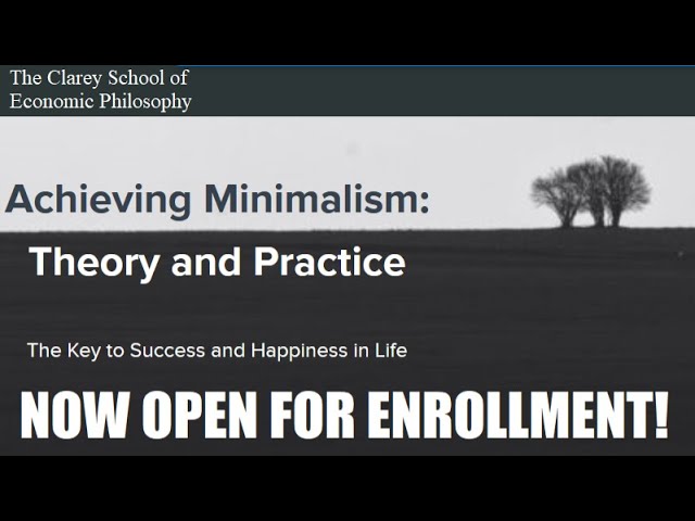 August Minimalism Course Open for Enrollment