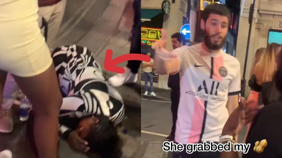 Woman Grabs Man & Instantly Regrets It