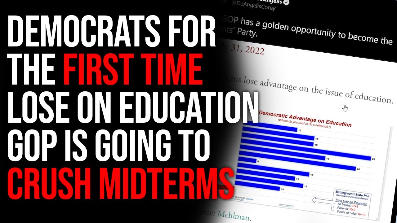 Democrats For The First Time Lose On Education, GOP Is Going To Crush Midterms