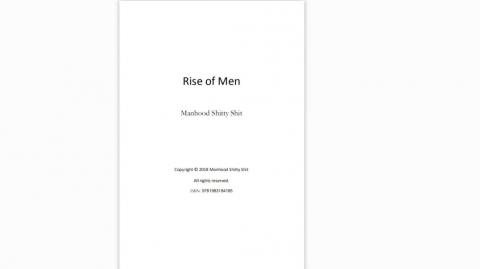 MGTOW Book Review Rise of Men by Manhood
