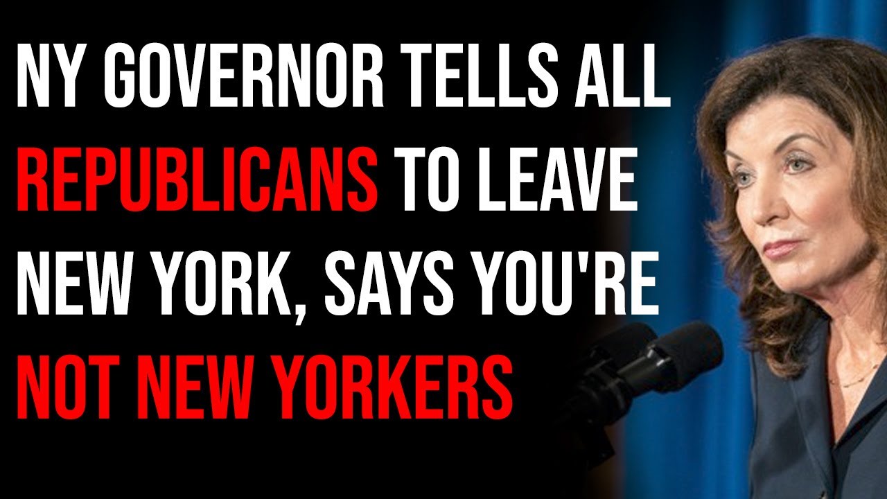 NY Democrat Governor Tells ALL Republicans To LEAVE New York, Says You're Not New Yorkers