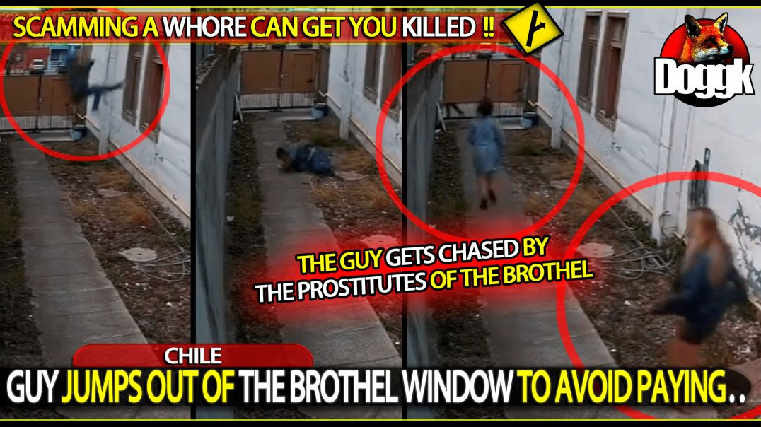 GUYS JUMPS OUT OF THE BROTHEL WINDOW TO AVOID PAYING.. (CHILE)