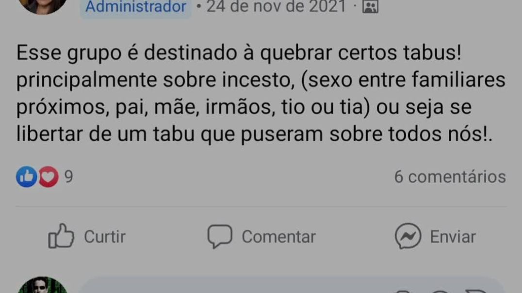 GRUPO DE MÃES PEDÓFILAS E INCESTUOSAS 2!