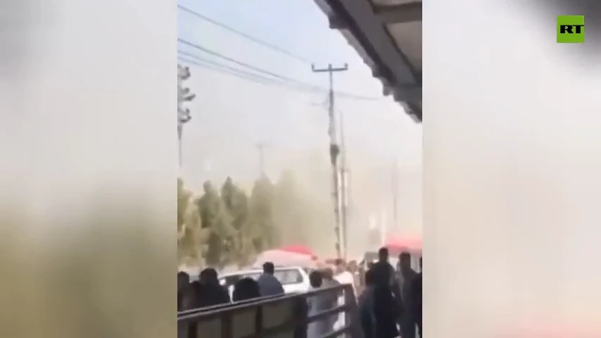 Blast aftermath outside Russian embassy in Kabul