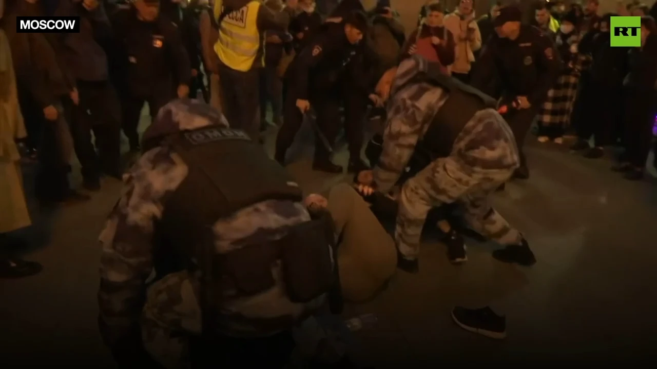 Detentions at unauthorized ‘anti-mobilization’ protests in Russia