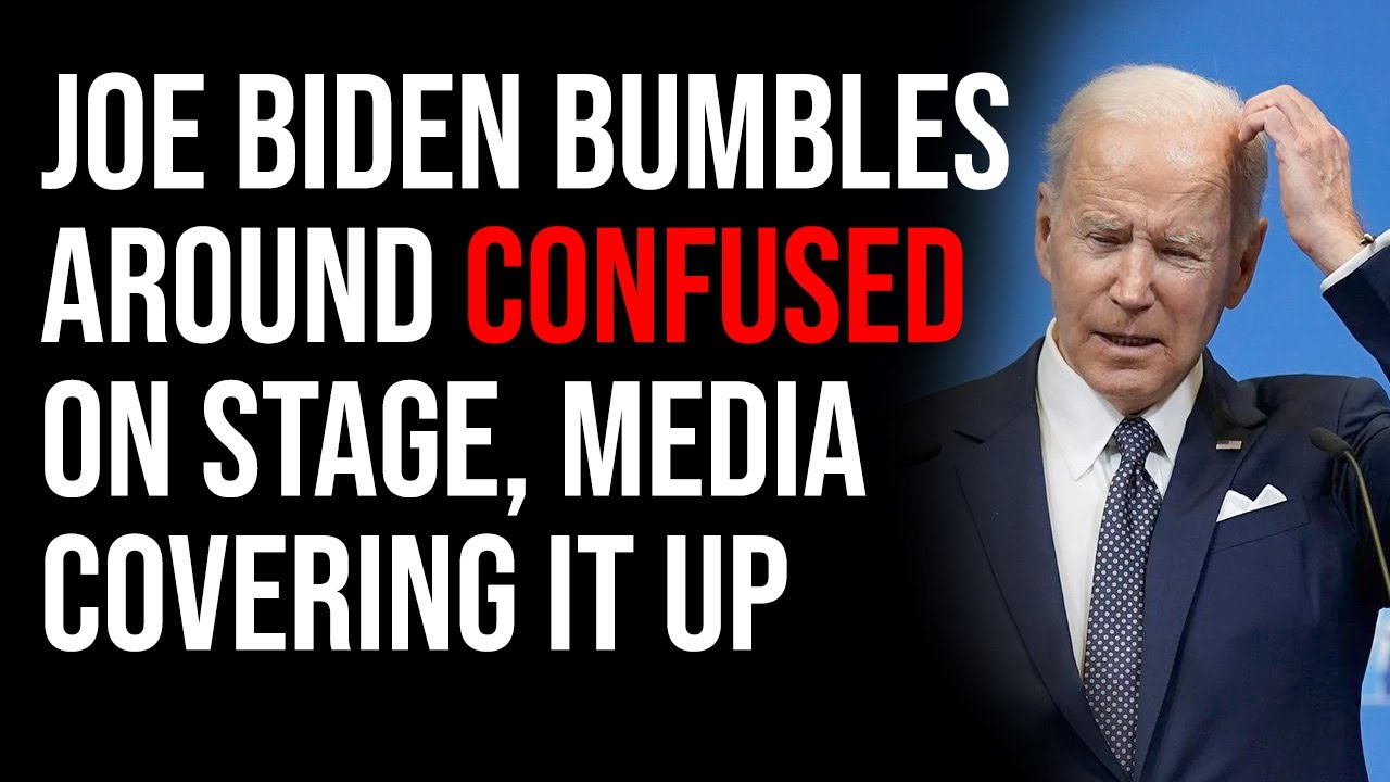 Joe Biden Bumbles Around Confused On Stage, Media Tries Covering Up His Broken Brain