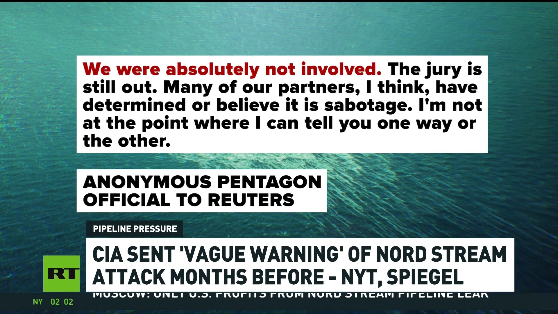 CIA sent 'warning' of Nord Stream pipelines attack months ago - NYT, Der Spiegel