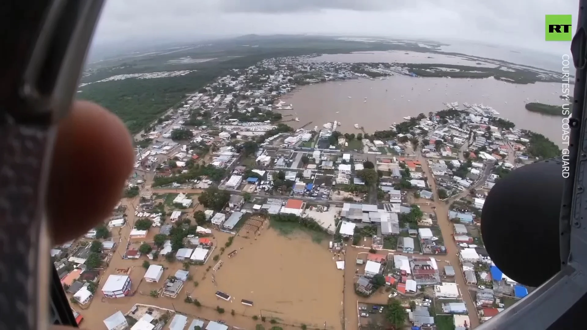 Damaged homes, flooded airport: Aerial footage reveals hurricane aftermath in Puerto Rico