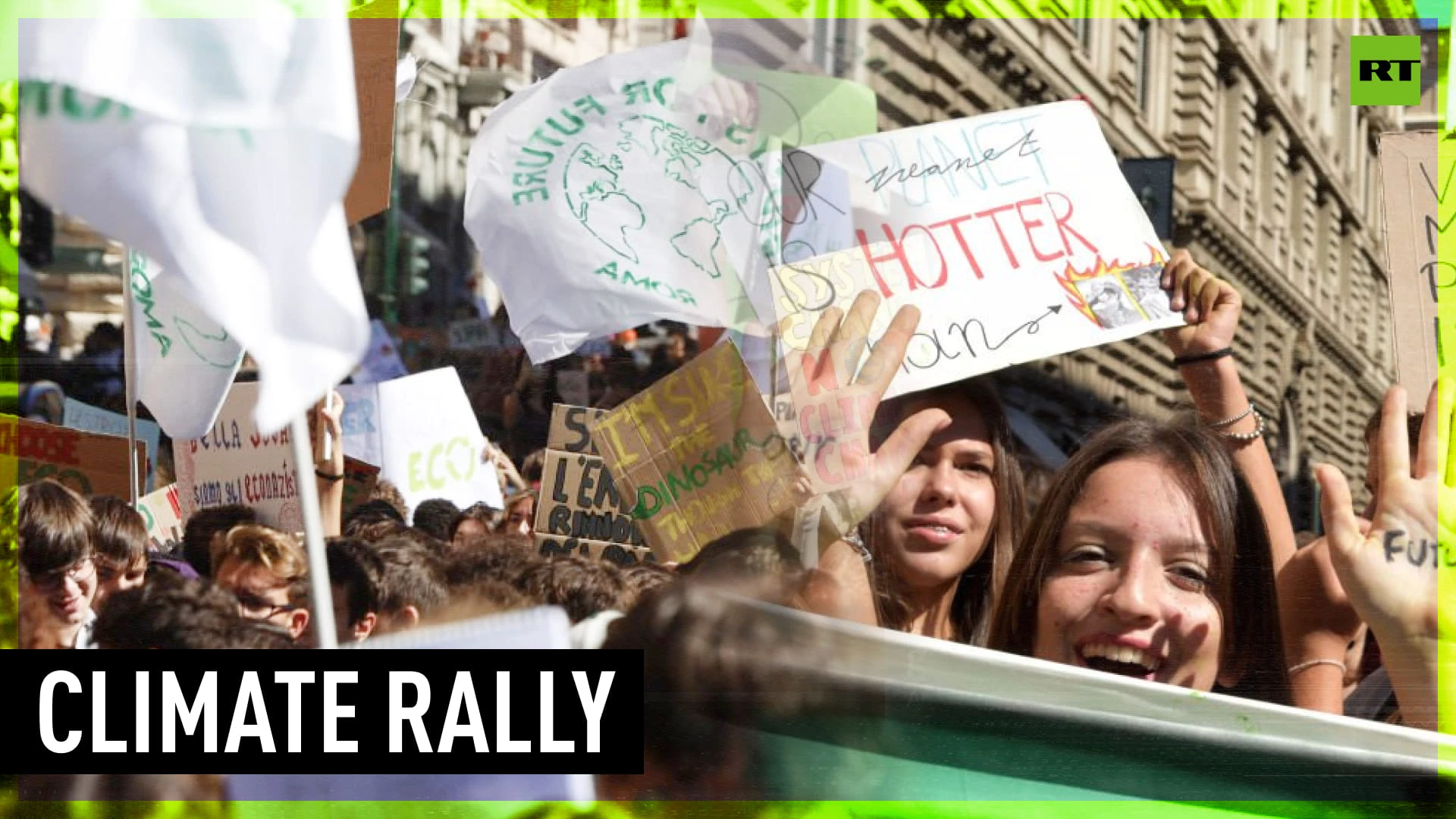 'It's getting too hot' | Climate activists rally in Rome