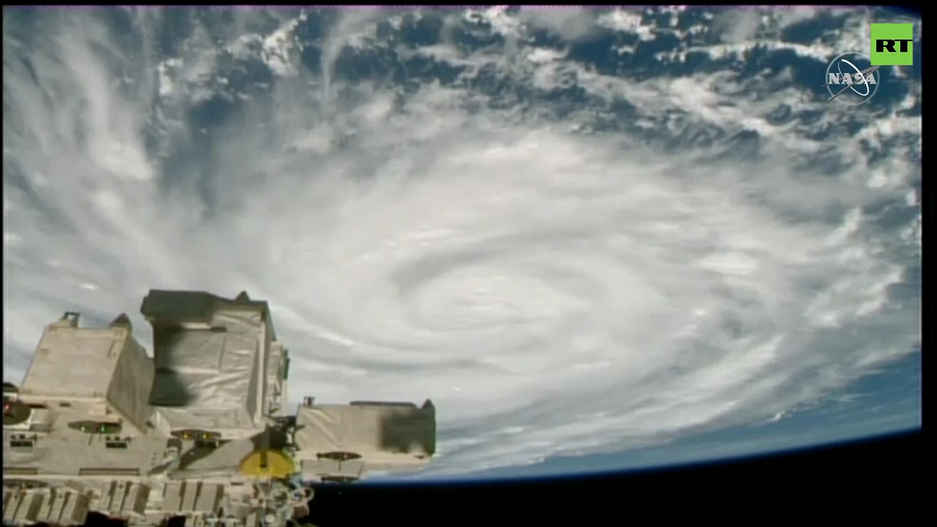 Catastrophic storm seen from space as it moves into Florida