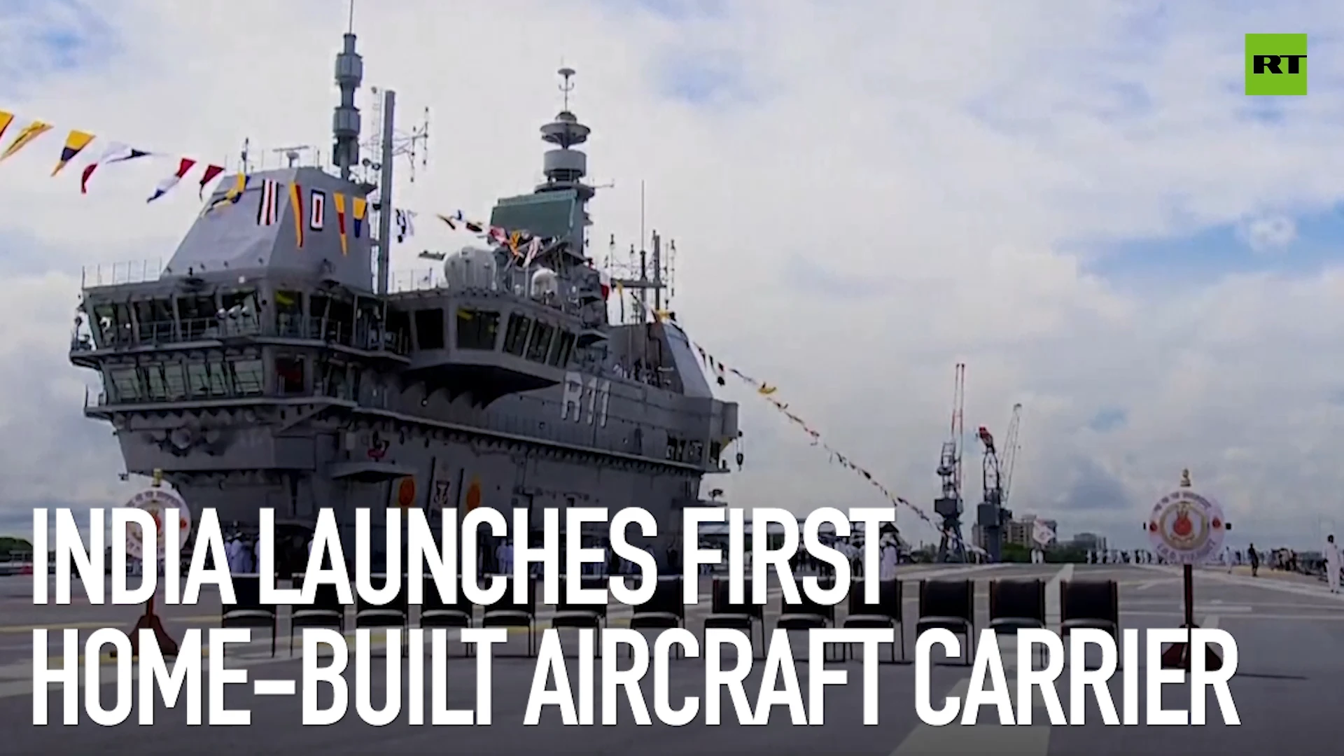 India launches first home-built aircraft carrier