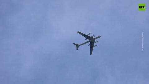 Tu-95 strategic bombers perform flights as part of drills