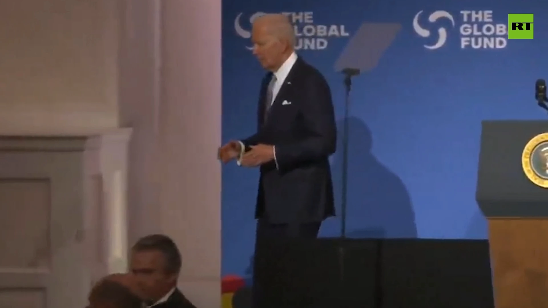 Biden meets his nemesis: leaving a stage unaided