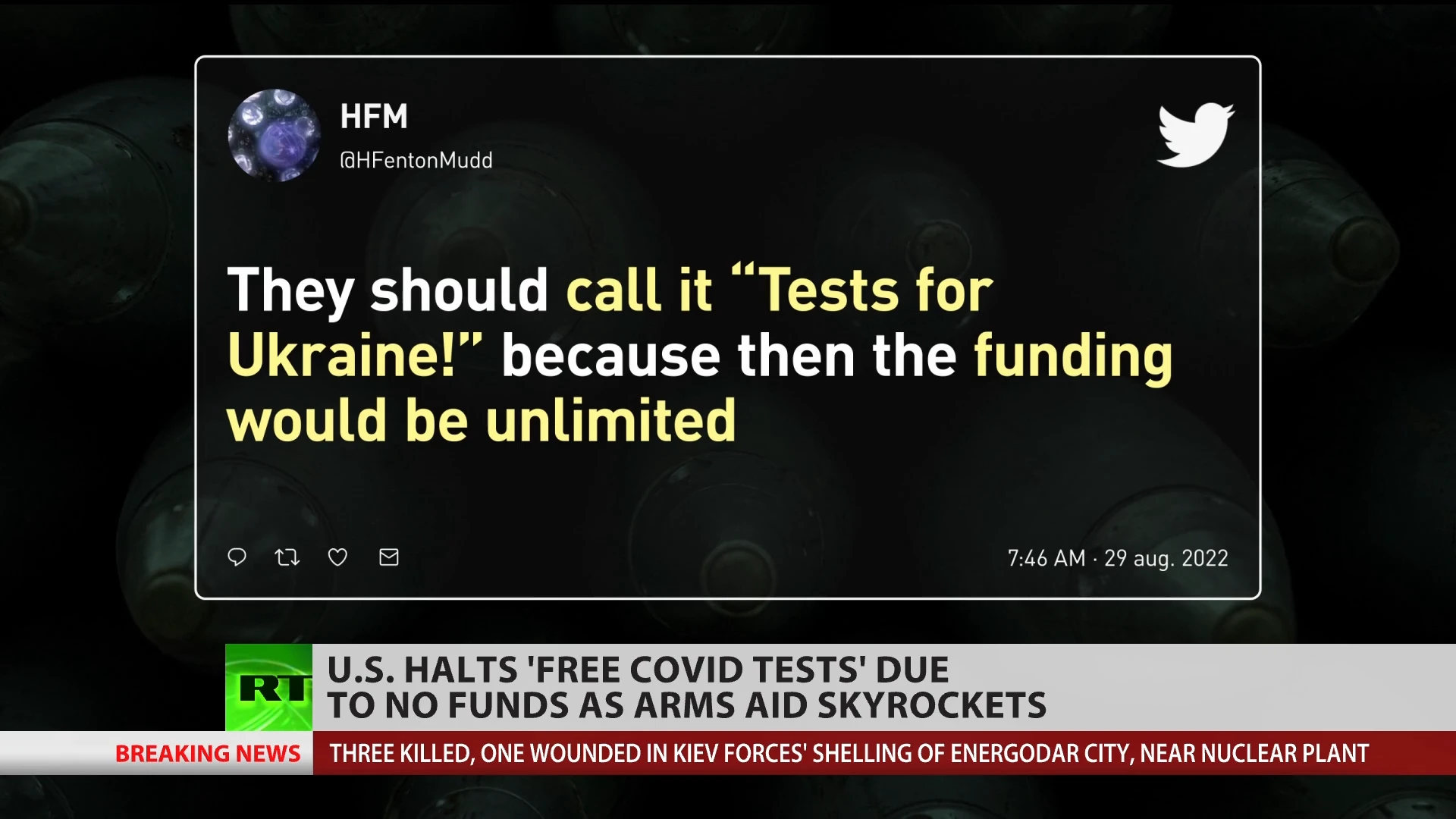 Americans lose 'free COVID tests' as Ukraine gets billions in military aid