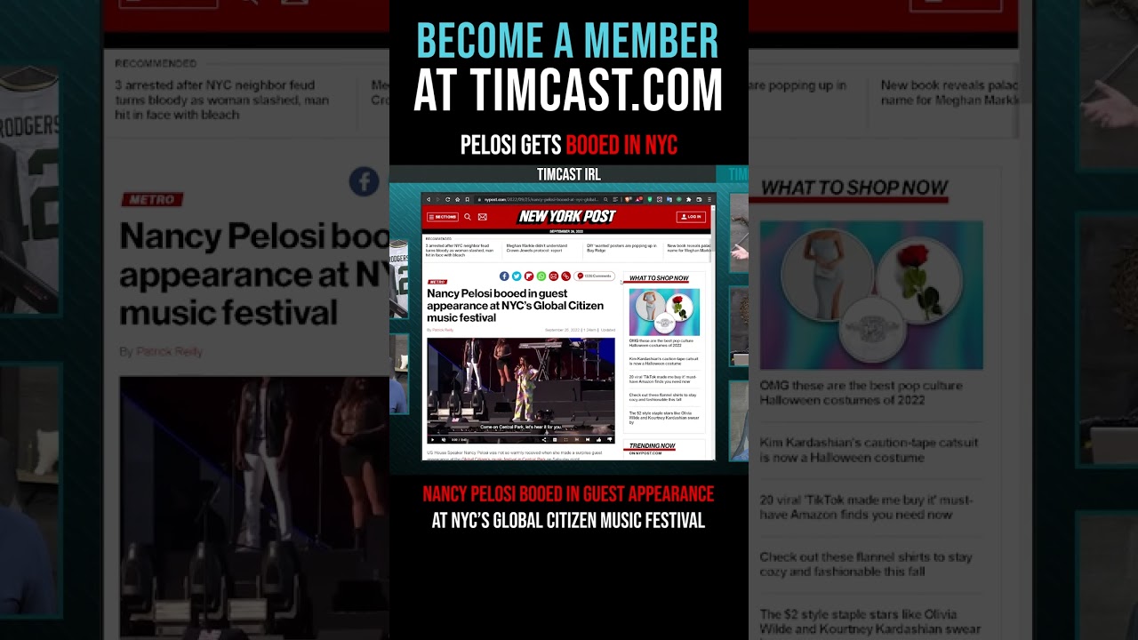 Timcast IRL - Pelosi Gets Booed In NYC #shorts