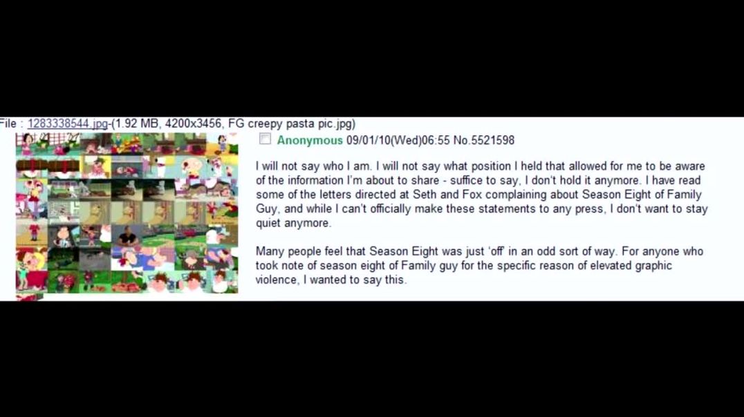 Behind the Scenes of Family Guy | A 4chan /x/ Greentext Story