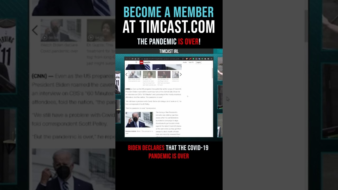 Timcast IRL - The Pandemic Is Over! #shorts