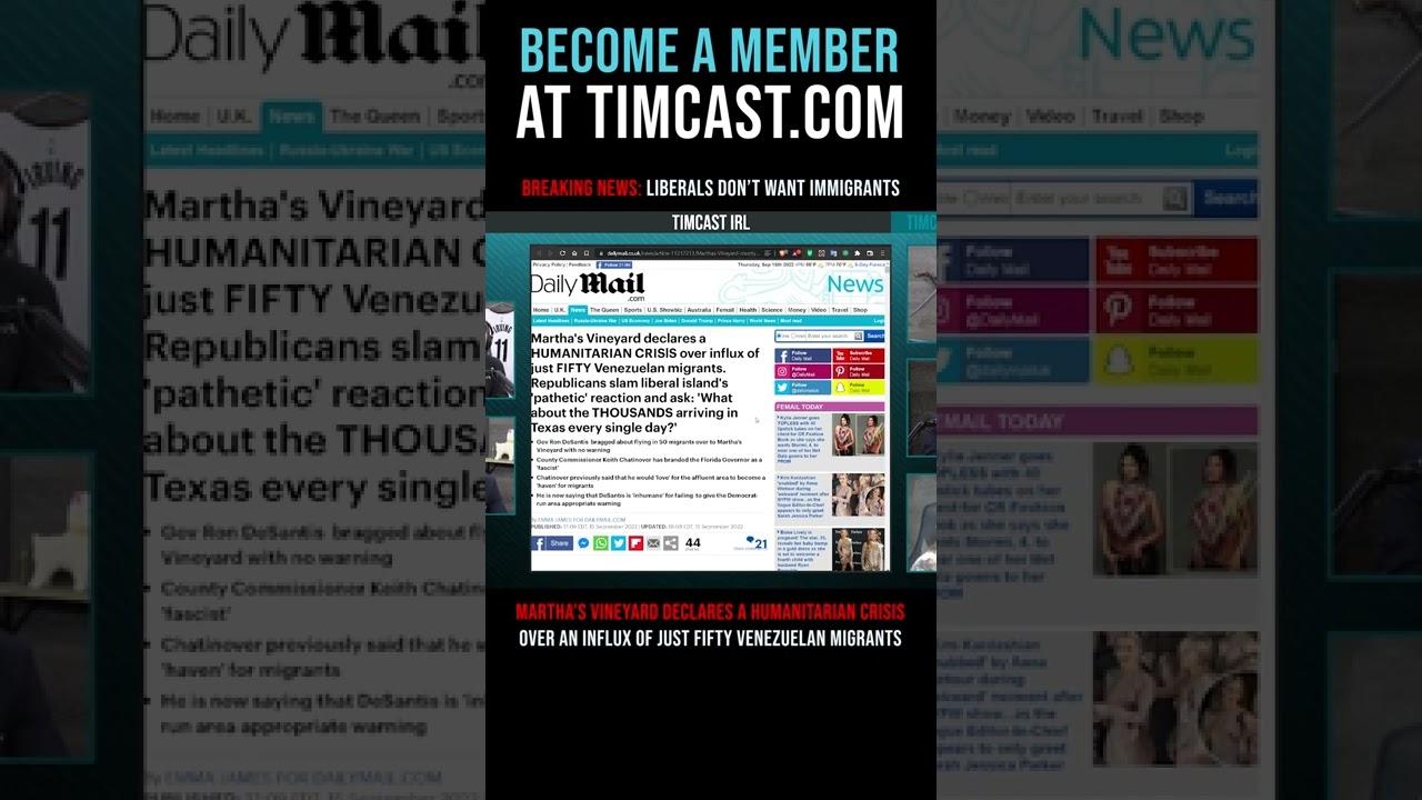 Timcast IRL - Breaking News - Liberals Don't Want Immigrants #shorts