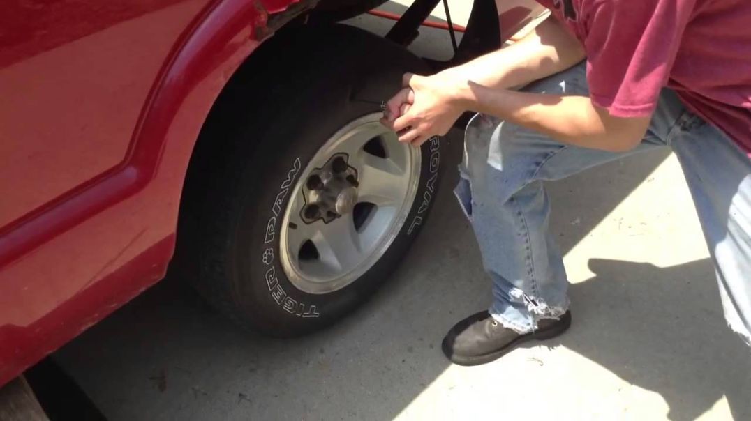 Slashing a tire