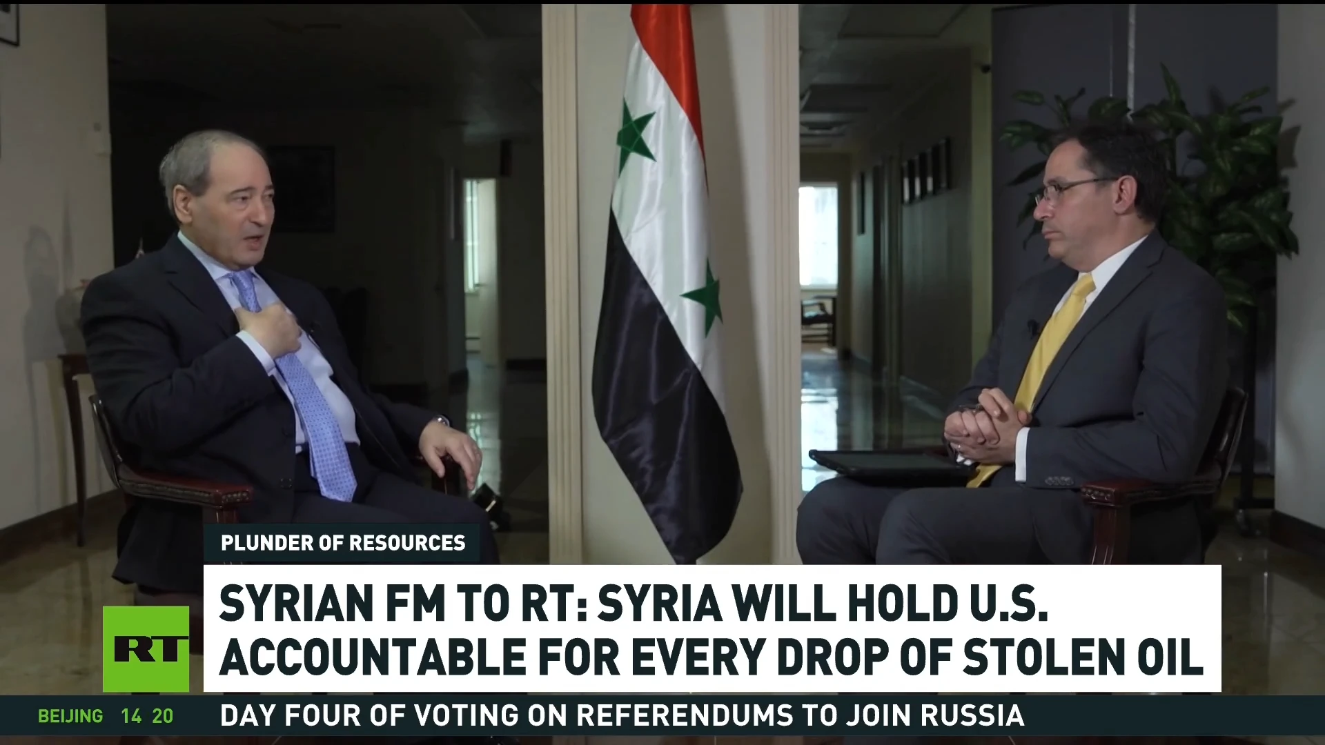 US will be held accountable for every drop of oil they stole from us, Syria's FM tells RT