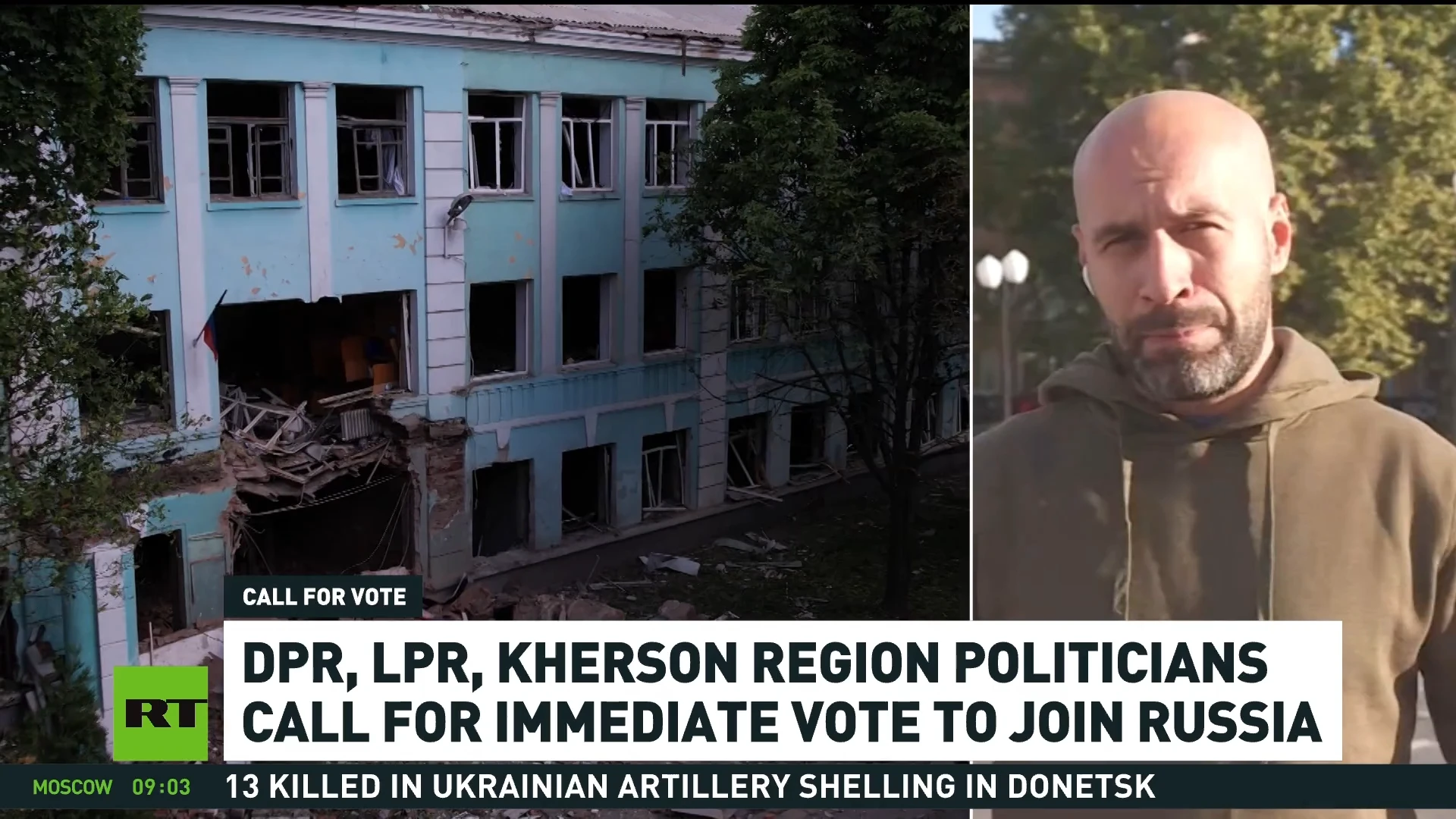 Donetsk republics, Kherson region politicians call for votes on uniting with Russia