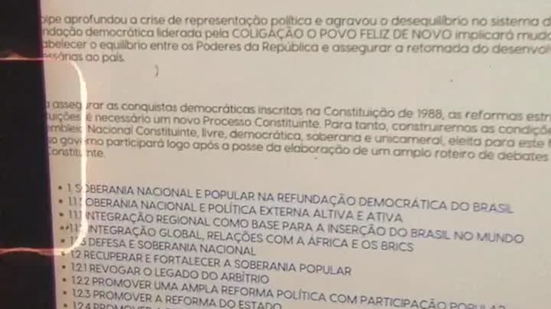 [PLANO DESCOBERTO] Lula quer Nova Constituinte