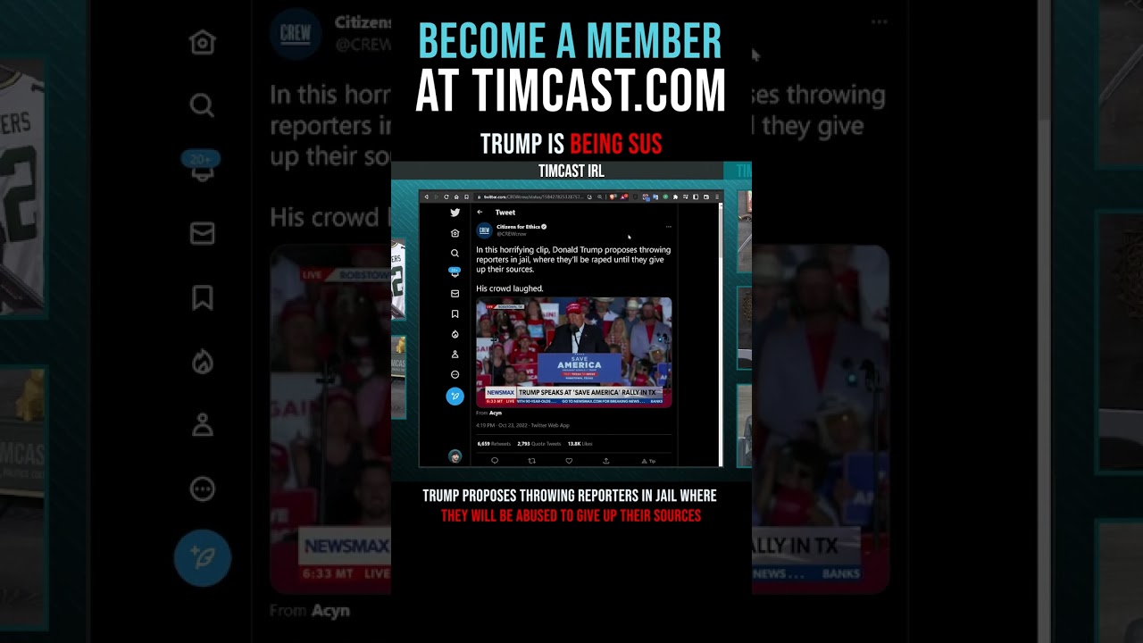 Timcast IRL - Trump Is Being Sus #shorts