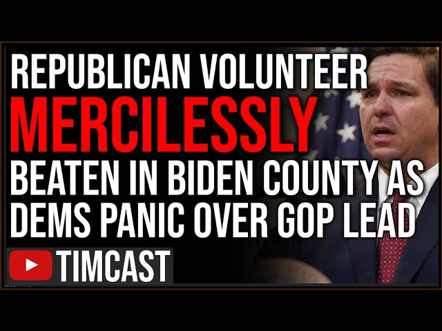 DeSantis Volunteer MERCILESSLY BEATEN Canvassing In Biden County, Democrats PANIC As GOP Lead GROWS