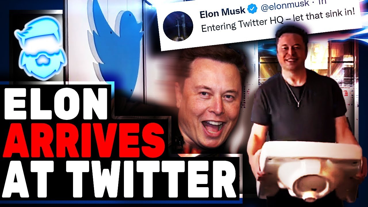 Elon Musk Just Walked Into Twitter HQ Carrying A Literal Sink! Staff Panics & Youtube Clone Coming?