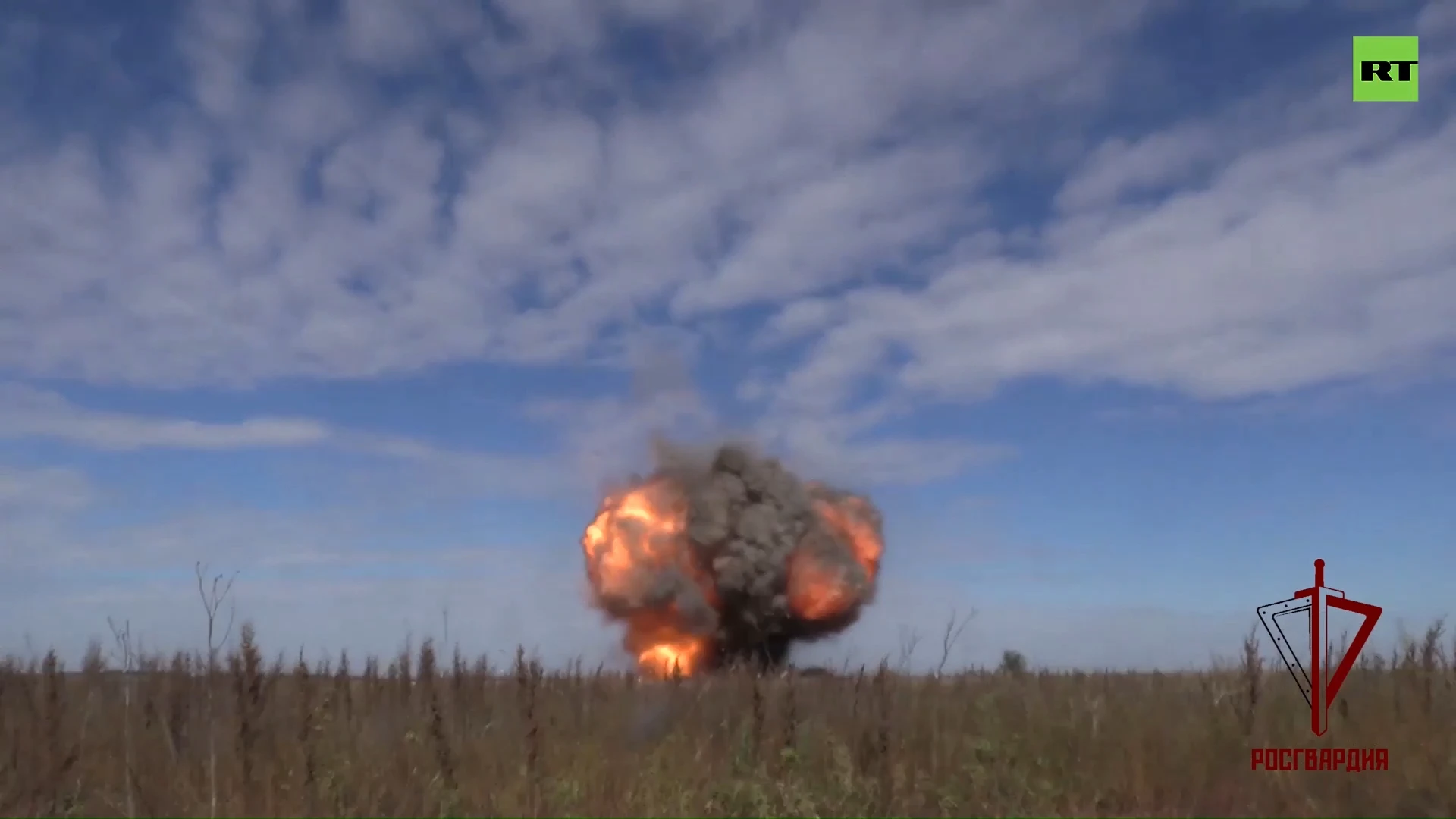 Russia’s National Guard destroys Ukrainian army's ammunition