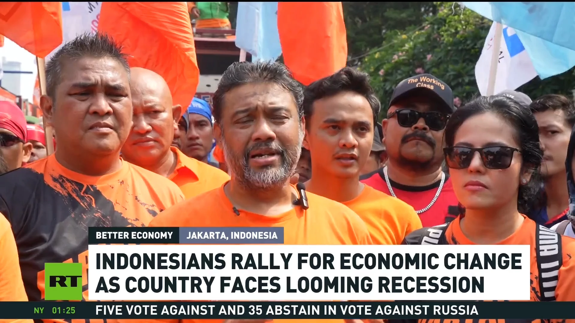 Indonesians rally for economic change as recession looms