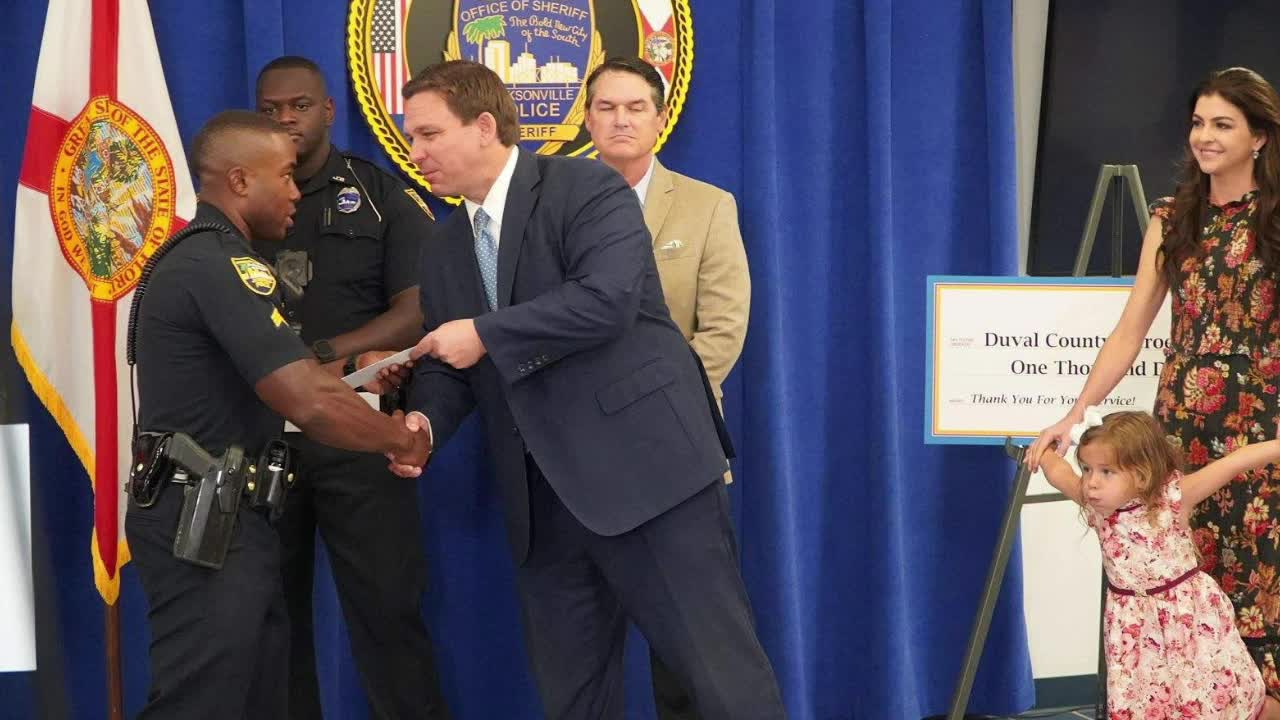 Gov. DeSantis Delivers $5,000 Bonuses to Cape Coral Law Enforcement Officers