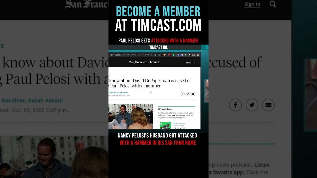 Timcast IRL - Paul Pelosi Gets Attacked With A Hammer #shorts